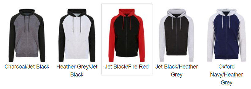 Zipped baseball hoody